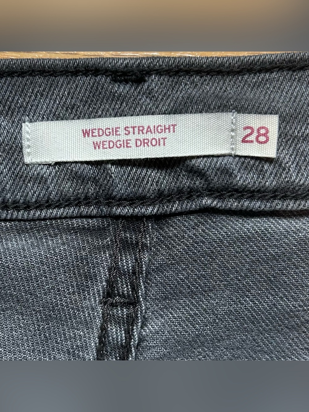 Levi’s Wedgie Straight Jeans High Rise 90s Cropped Grey Women’s 28 - Picture 4 of 8